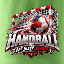 Házenkářský míč v brance eat sleep repeat