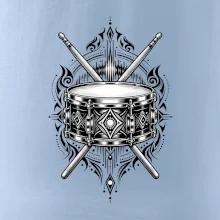 Ornamentální buben s paličkami - černobílý symbol