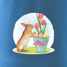 Velikonoční zajíček tulipány