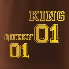 King - Queen - 01 dres - zlatý potisk