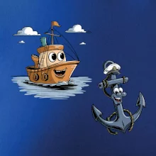 Parové triko - Loď a kotva