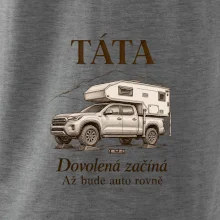 Táta dovolená začíná až bude auto rovně obytný pick-up