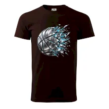 Kovový basketbalový míč s elektrickými střepy