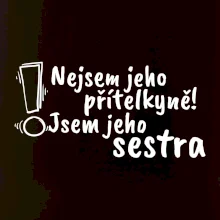 Nejsem jeho přítelkyně, jsem jeho sestra