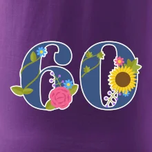 Květinové číslo kreslené - 60