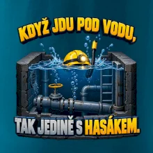 Instalatér pod vodou s hasákem