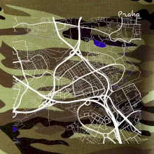 Praha - 14100 mapa s vodními toky