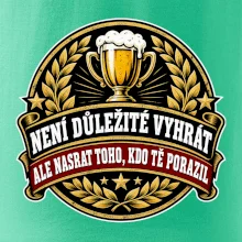 Není důležité vyhrát - pivní pohár a zlatý vavřín