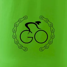 Logo cyklisty a řetěz