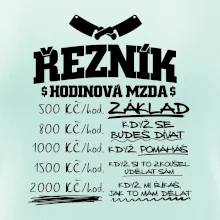Hodinová mzda řezník