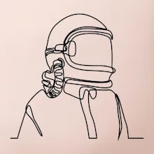 Astronaut jedním tahem