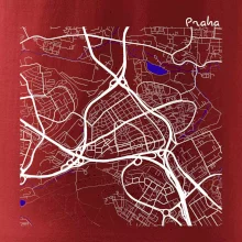 Praha - 14100 mapa s vodními toky