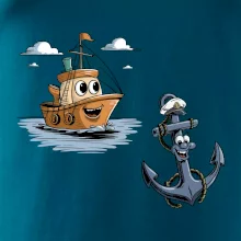 Parové triko - Loď a kotva