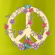 Peace symbol pískový