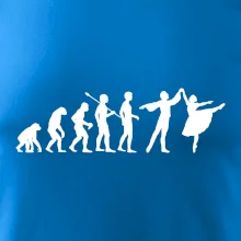 Evoluce tanec - muž a žena se sukní