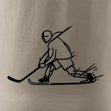 Kreslený hokejista tučnou fixou