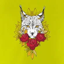 Rys s červenými růžemi  (Pecka design)