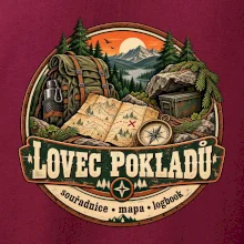 Lovec pokladů vintage horský odznak