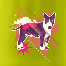 Pes abstrakce fialový