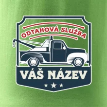 Odtahová služba - erb - červený nápis