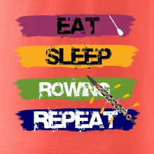 Eat sleep rowing repeat barevné