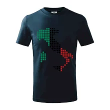 Itálie obrys vlajka