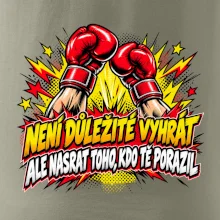 Není důležité vyhrát - komiksové červené boxerské rukavice