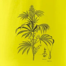 Konopí kytka černobílá