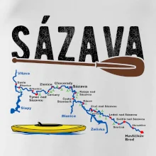 Mapa řeky Sázavy