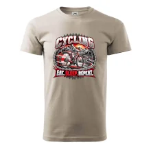 Cyklistické kolo mezi horami eat sleep repeat