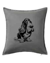 Černobílá karikatura baset