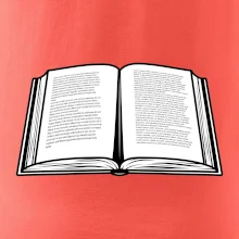 Kniha černobílá otevřená s textem