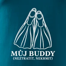 Můj buddy dvě překřížené potápěčské ploutve