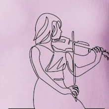 Houslistka jedním tahem