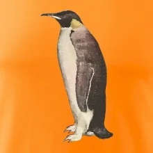 Tučňák kreslený vodovými barvami