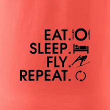 Eat sleep fly repeat - skoky na lyžích