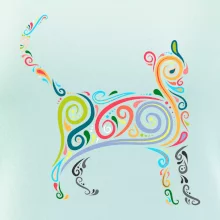 Kočka barevné křivky