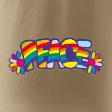 Peace nápis duhový