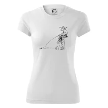 Kreslený rybář na pařezu