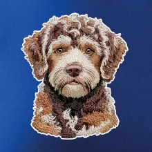 Lagotto romagnolo vyšívaná hlava na prsu