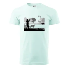 Lovec a ohař v lese