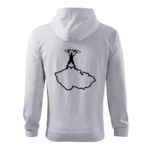 Mapa ČR - cyklista na prsou