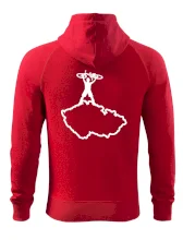 Mapa ČR - cyklista na prsou