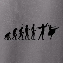 Evoluce tanec - muž a žena se sukní