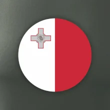 Vlajka Malta kulatá na prso