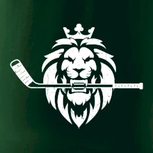 Lev s hokejkou v tlamě