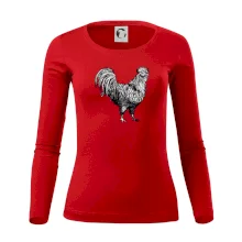 Kohout kreslený černobílý