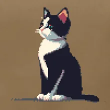 Mourovatá kočka pixel