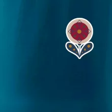 Folklor na prsu květina kulatá