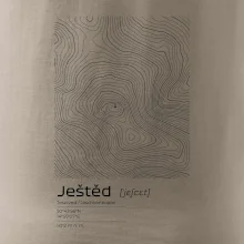 Ještěd - vrstevnice v obdélníku